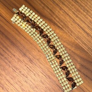 Vintage Gold and Brown Women's Bracelet